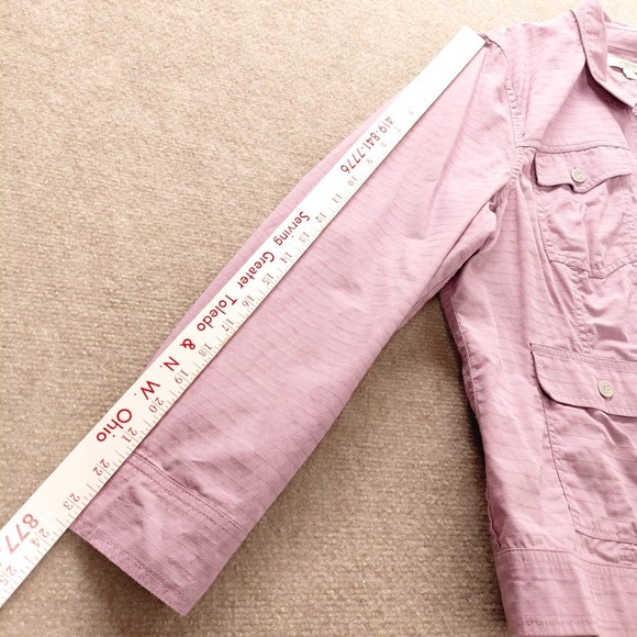Liz Claiborne Lightweight Cotton Shell Jacket Women XL Lavendar Purple Full Zip - Picture 6 of 10